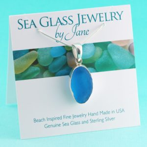 Rare Terrific Turquoise Sea Glass Pendant