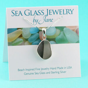 Amazing Shades of Gray Sea Glass Pendant
