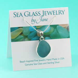 Perfect Aqua Teal Sea Glass Pendant