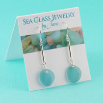 A+ Aqua Sea Glass Earrings