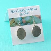 Shades of Gray Sea Glass Earrings