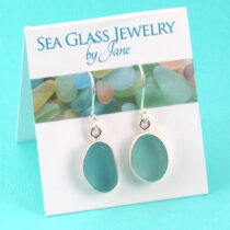 Prettiest Deep Aqua Sea Glass Earrings