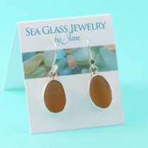 Cinnamon Sea Glass Earrings