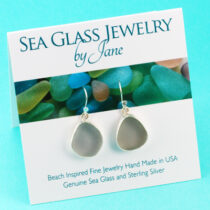 Shades of Gray Sea Glass Earrings