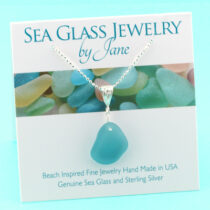 Adorale Aqua Sea Glass Pendant