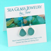 Perfect Ocean Teal Sea Glass Earrings