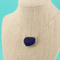 Spectacular Large Cobalt Blue Sea Glass Necklace