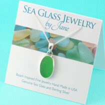 Luscious Lime Green Sea Glass Pendant