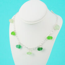 Sweet Shades of Green Sea Glass Necklace