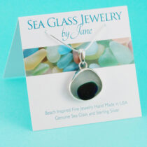 Blue Green Sea Glass Multi Pendant
