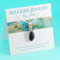 Blue & White Multi Sea Glass Pendant