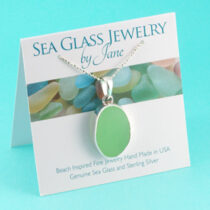 My Favorite Summer Green Sea Glass Pendant