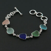 Five Fabulous Colors Sea Glass Bracelet