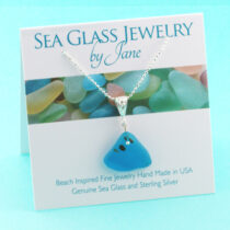 Unusual Turquoise Multi Sea Glass Pendant
