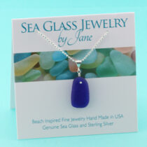 Premium Cobalt Blue Sea Glass Pendant
