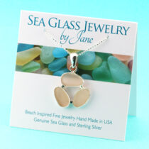 Prettiest Pink Sea Glass Triple Pendant