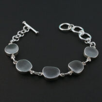Classic All Gray Sea Glass Bracelet