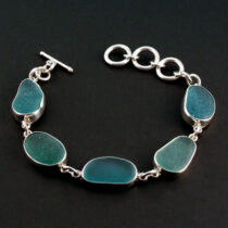Tantalizing Teal Sea Glass Bracelet