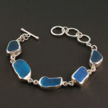 Ultra Rare Turquoise Sea Glass Bracelet