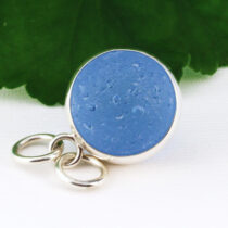Elegant Cornflower Blue Sea Glass Pendant