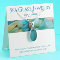 Beautiful Aqua Sea Glass Pendant