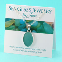 Perfect In All Ways Aqua Sea Glass Pendant