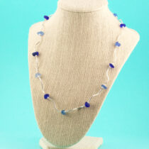 Cobalt & Cornflower Sea Glass Designer Necklace
