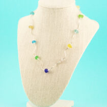 Rainbow of Colors Sea Glass Designer Necklace