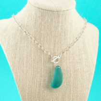 Special Deep Aqua Teal Sea Glass Necklace